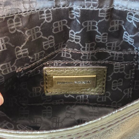 Banana Republic Olive Green Suede Leather Buckle Mini Satchel/Wristlet - Picture 3 of 7